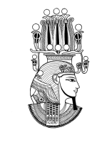 A coloring page of the old egypt
